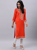 Souchii Women Ethnic Motifs Yoke Design Thread Work Beautiful Kurta - Distacart