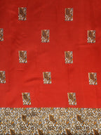 Saree Mall Rust Red & Orange Art Silk Printed Bhagalpuri Saree - Distacart