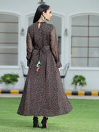 Juniper Womens Black Chiffon Digital Floral Printed Maxi Dress - Distacart
