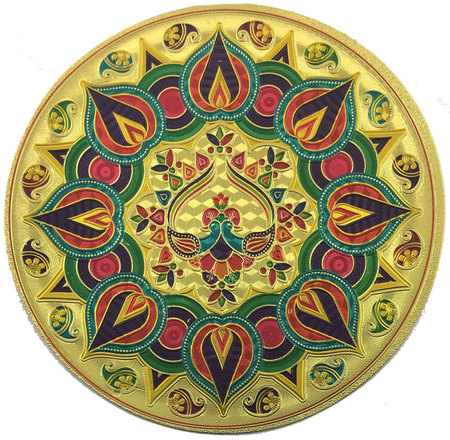 Stickerbazaar Micro Golden Embossing Rangoli Stickers