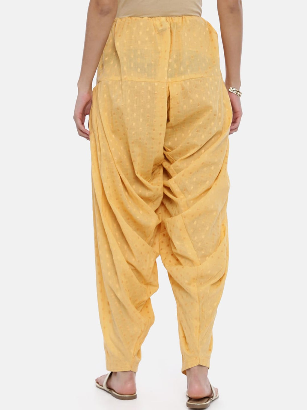 Souchii Women Beige Woven Design Patiala - Distacart