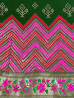 Lorenvalley Fashion Green Brocade Fabric Lehenga & Unstitched Blouse With Dupatta