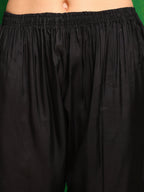 Pakistani Embroidered Kurta With Pant & Dupatta, Black - Hiral Fashion - Distacart