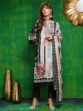 Pakistani Printed Kurta With Pant & Dupatta, Black - Hiral Fashion