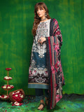 Pakistani Printed Kurta With Pant & Dupatta, Teal - Hiral Fashion