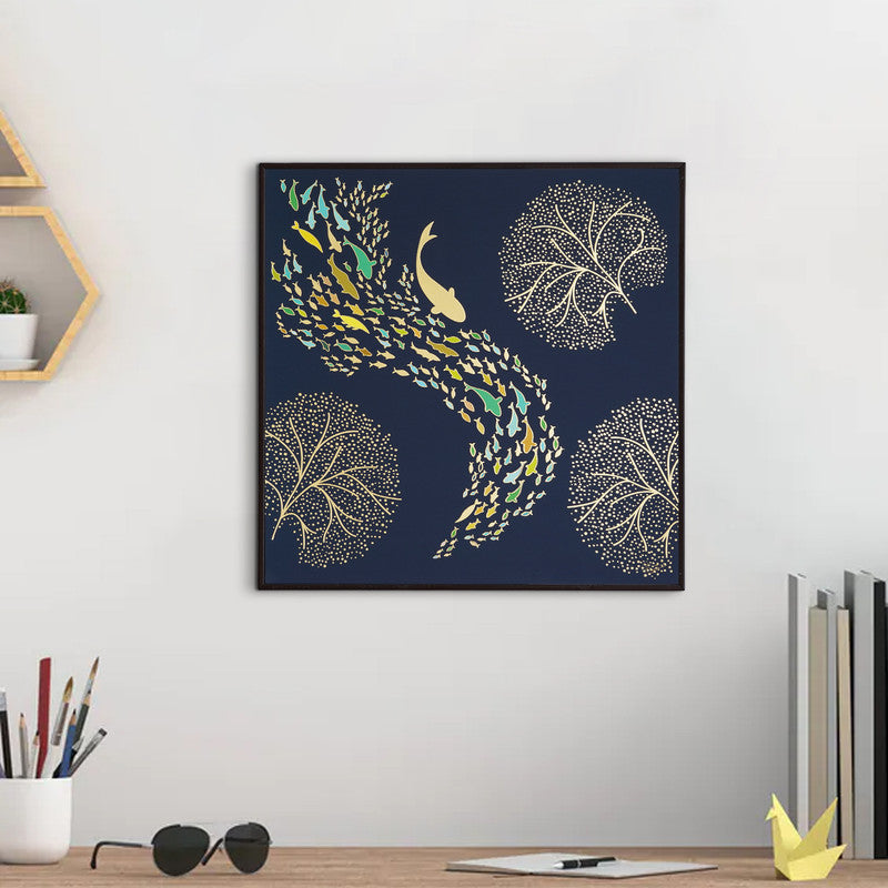 Tehzeeb Creations Golden Embossed Wall Painting