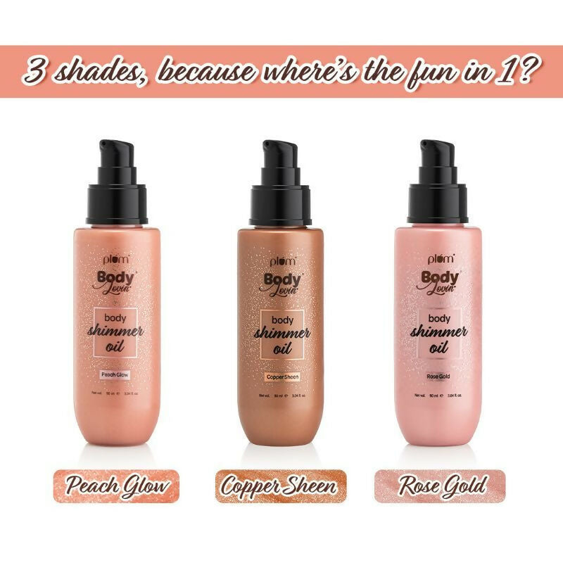 Plum Bodylovin' Body Shimmer Oil - Peach Glow