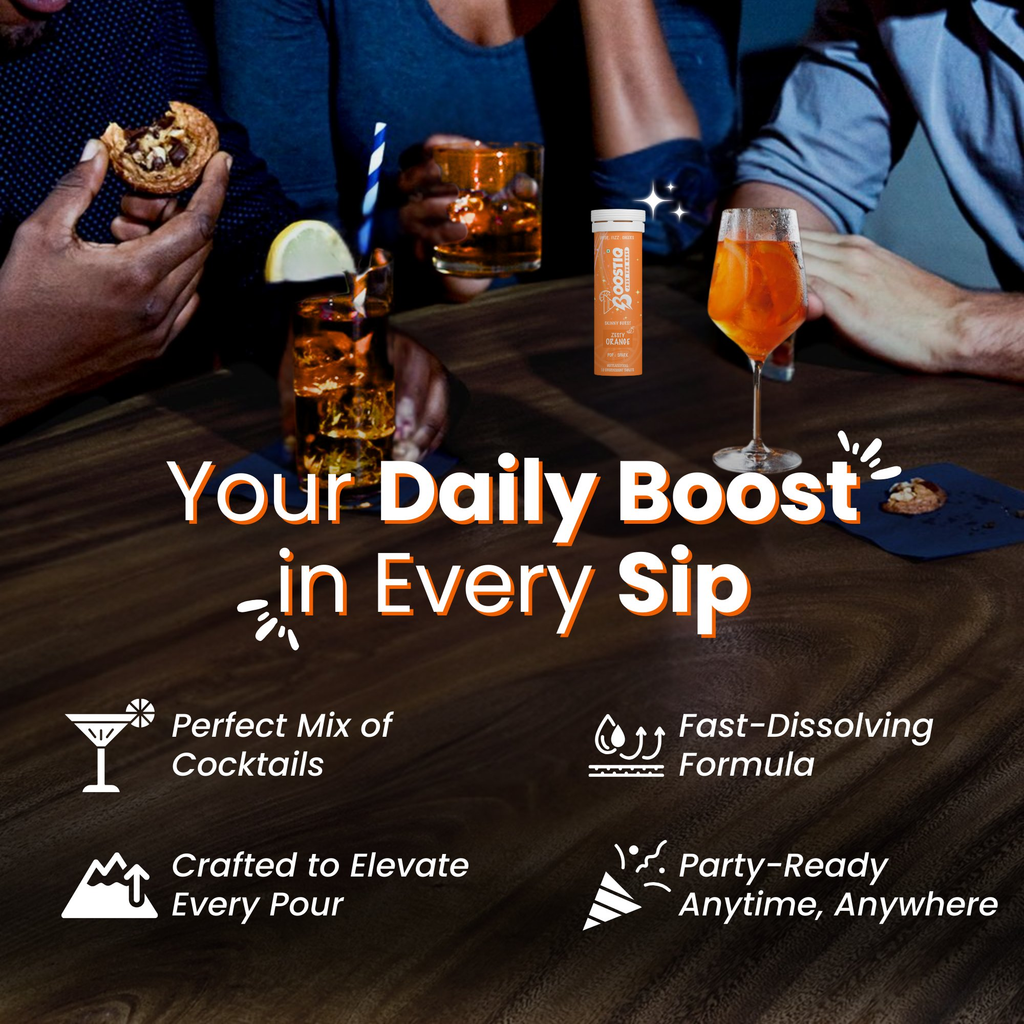 BOOSTIQ Pop & Spark Effervescent Tablets - Zesty Orange