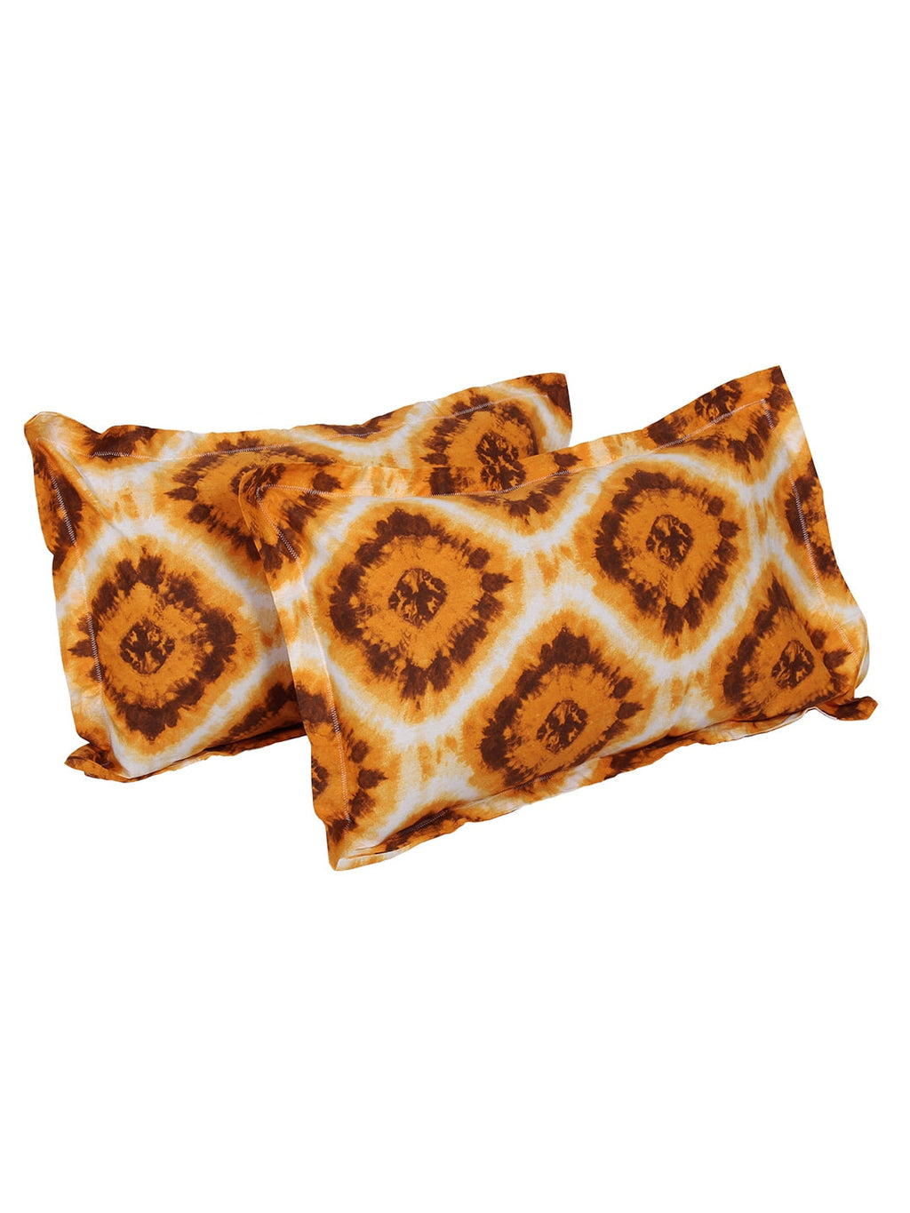 Story@home Unisex Yellow Geometric Cotton 152 TC 1 King Size Bedsheet with 2 Pillow Covers - Distacart