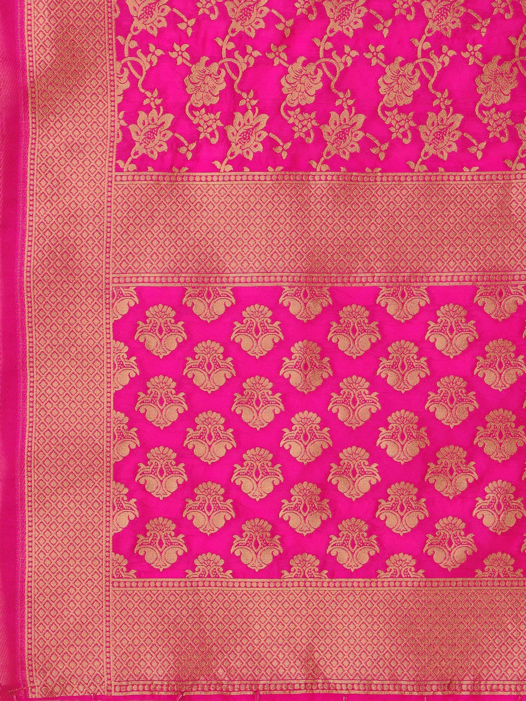 Lorenvalley Fashion Purple Brocade Fabric Lehenga & Unstitched Blouse With Dupatta