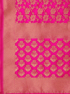 Lorenvalley Fashion Purple Brocade Fabric Lehenga & Unstitched Blouse With Dupatta