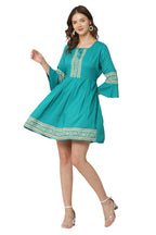 PAVONINE Rama Color Rayon Fabric Printed Short Midi For Girls - Distacart