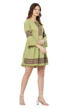 PAVONINE Pista Color Rayon Fabric Printed Short Midi For Girls - Distacart
