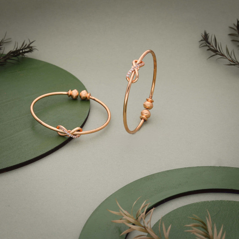 Tehzeeb Creations Gold-Polished Brass Bangle Set - Distacart