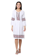 PAVONINE White Color Rayon Fabric Printed Short Midi For Girls - Distacart
