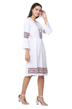 PAVONINE White Color Rayon Fabric Printed Short Midi For Girls - Distacart