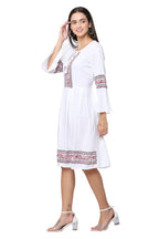 PAVONINE White Color Rayon Fabric Printed Short Midi For Girls - Distacart