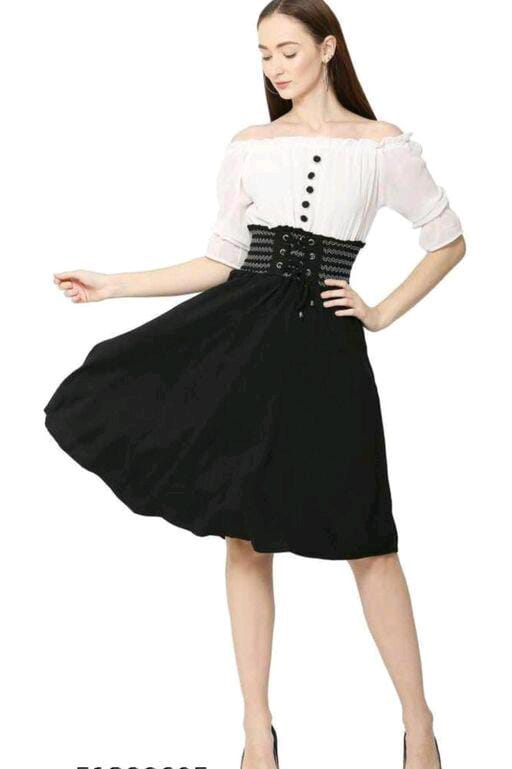 PAVONINE Black Color Kansai Midi For Girls - Distacart