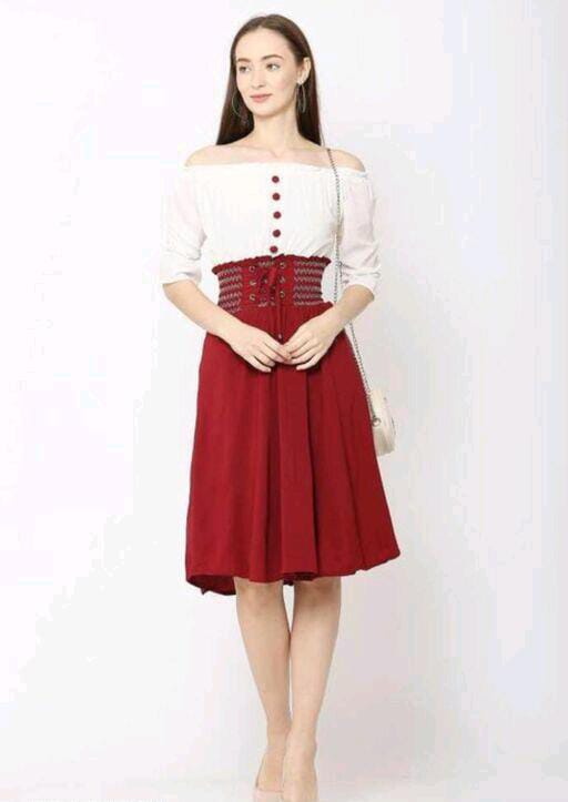 PAVONINE Maroon Color Kansai Midi For Girls - Distacart