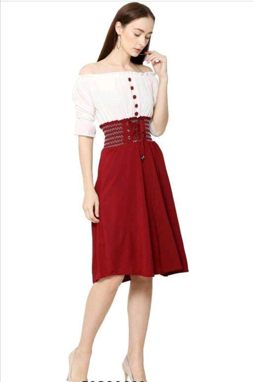 PAVONINE Maroon Color Kansai Midi For Girls - Distacart