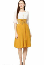 PAVONINE Mustard Color Kansai Midi For Girls - Distacart