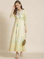 Juniper Women Ivory Georgette Printed Jacket Style Dress - Distacart