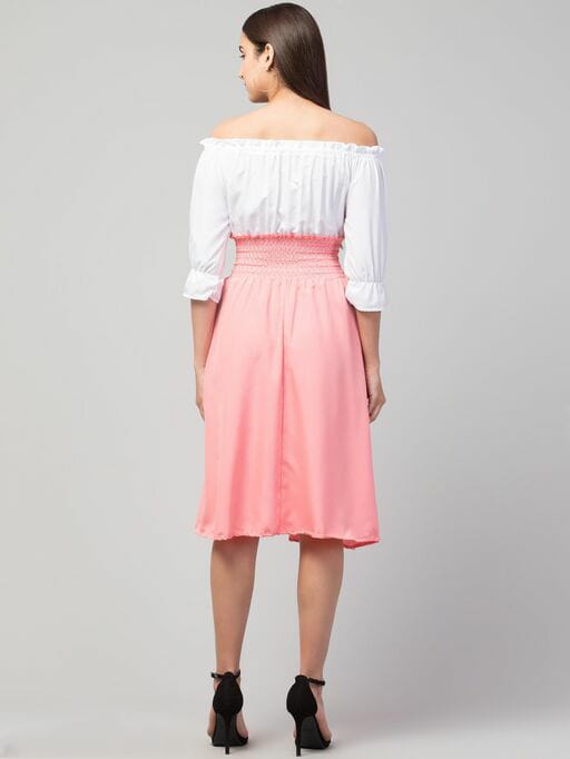 PAVONINE Peach Color Kansai Midi For Girls - Distacart
