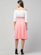 PAVONINE Peach Color Kansai Midi For Girls - Distacart