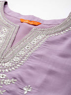 Indo Era Plus Size Embroidered Regular Sequinned Kurta with Trousers & With Dupatta - Distacart