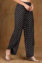 Juniper Women's Black Rayon Printed Tulip Dhoti Pant - Distacart