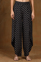 Juniper Women's Black Rayon Printed Tulip Dhoti Pant - Distacart