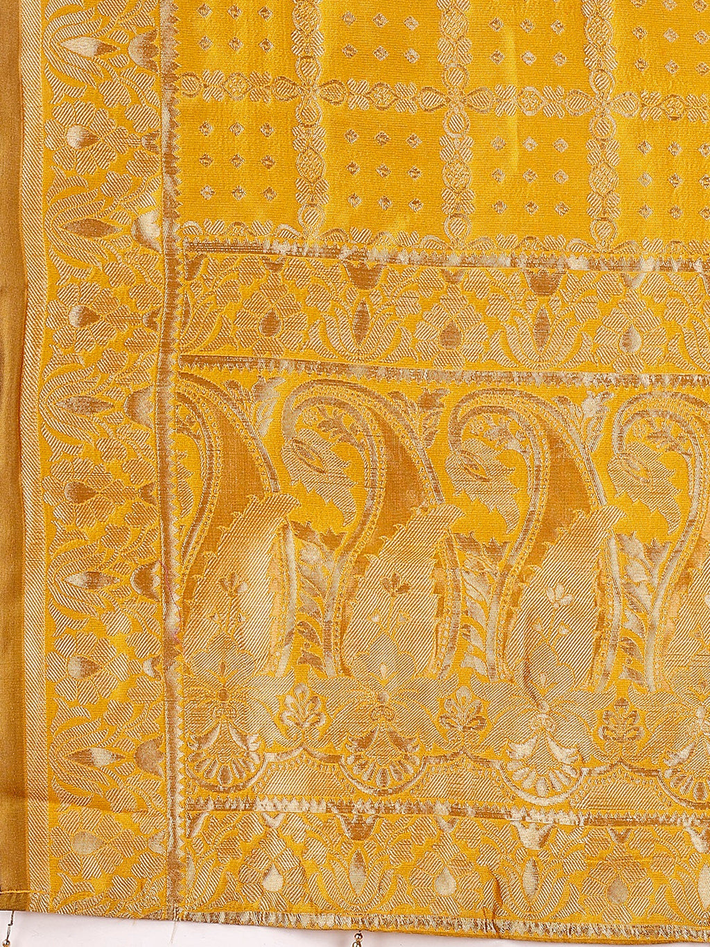 Lorenvalley Fashion Purple & Mustard Semi-Stitched Lehenga & Unstitched Blouse With Dupatta