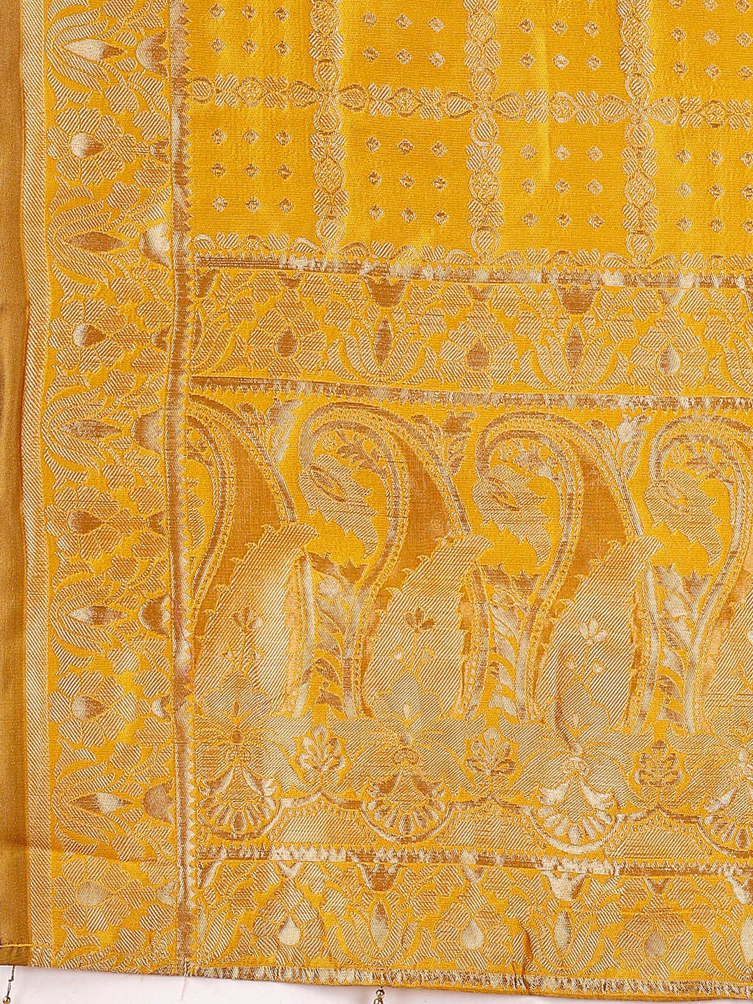 Lorenvalley Fashion Purple & Mustard Semi-Stitched Lehenga & Unstitched Blouse With Dupatta