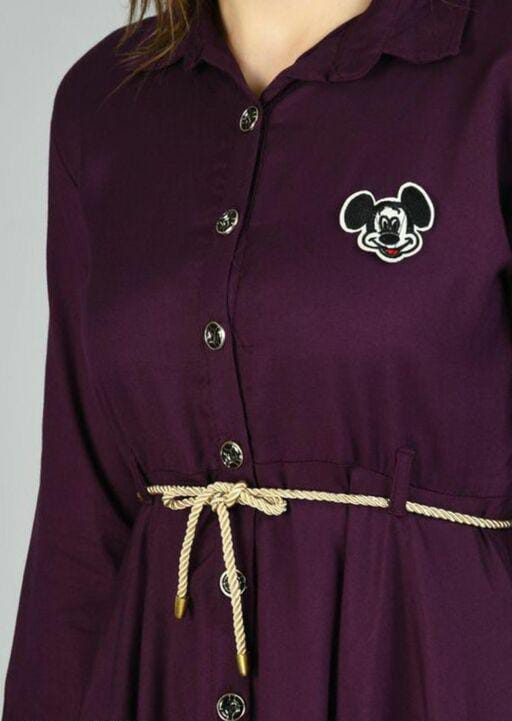 PAVONINE Wine Color High-Low Midi For Girls - Distacart