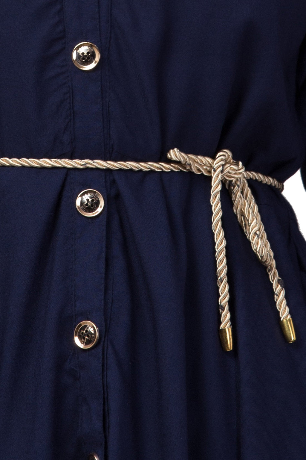 PAVONINE Navy Blue Color High-Low Midi For Girls - Distacart