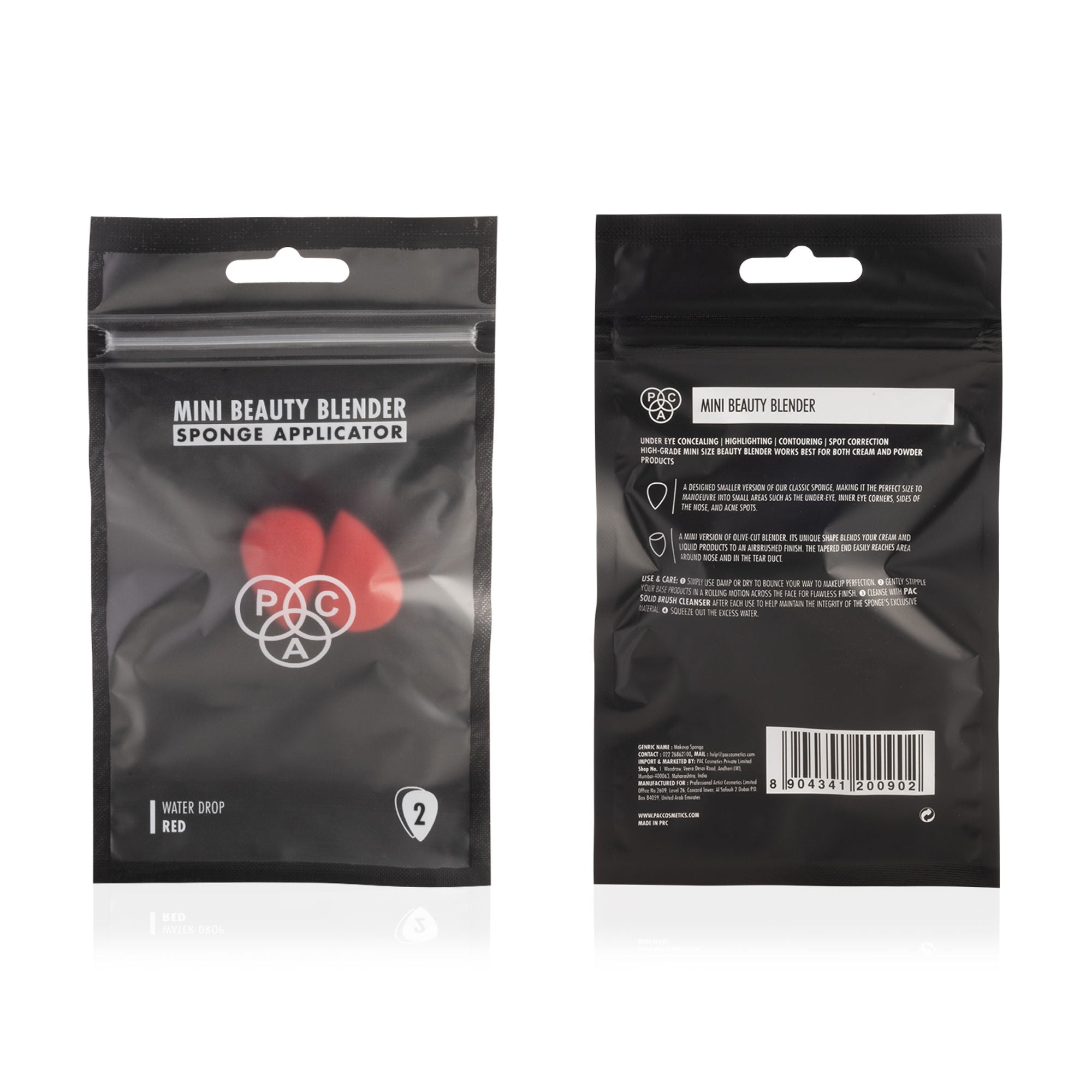 Mini Sponge Set Water Drop - Red - Distacart