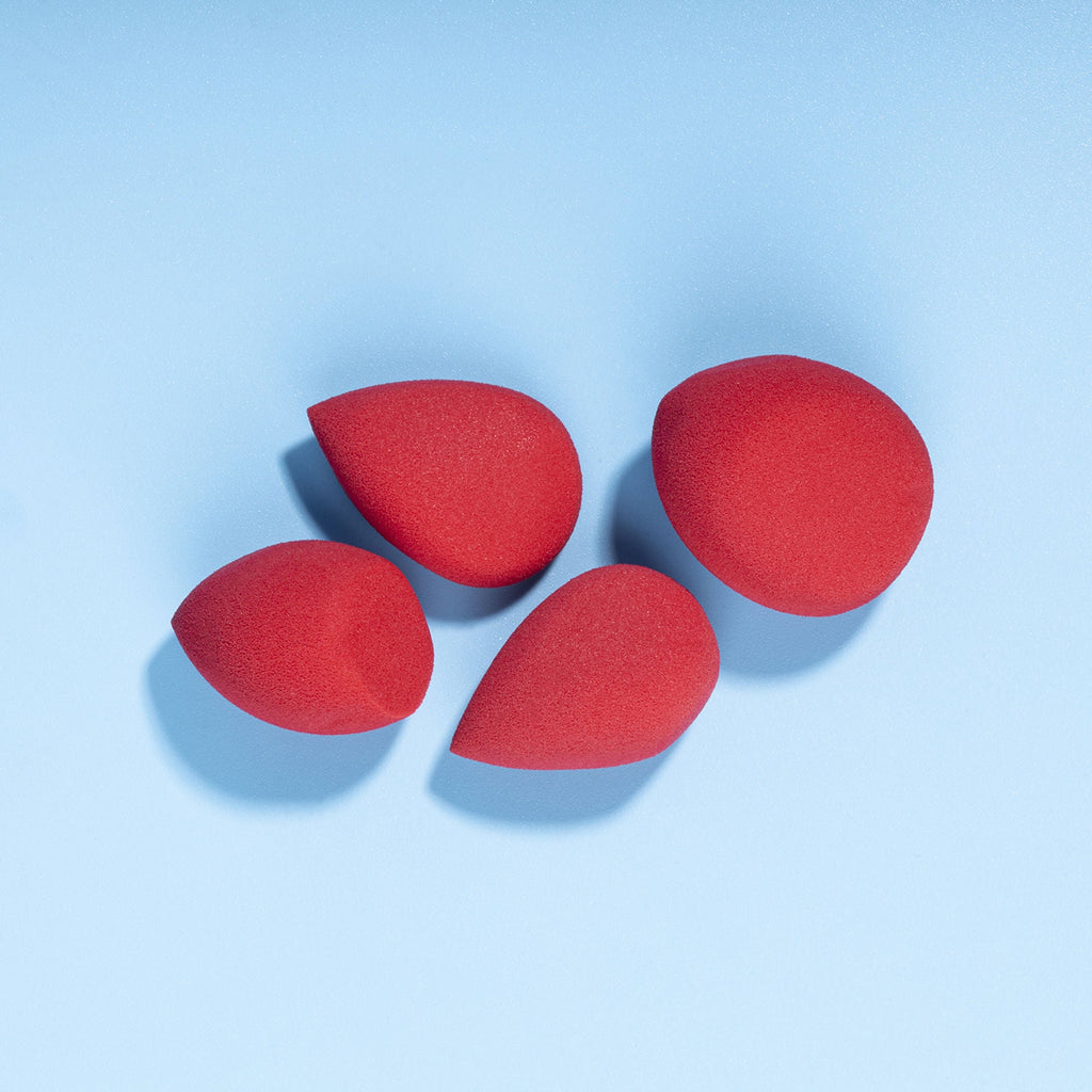 PAC Studio Mini Sponge Set (Water Drop, Egg, Olive Cut) (Red)