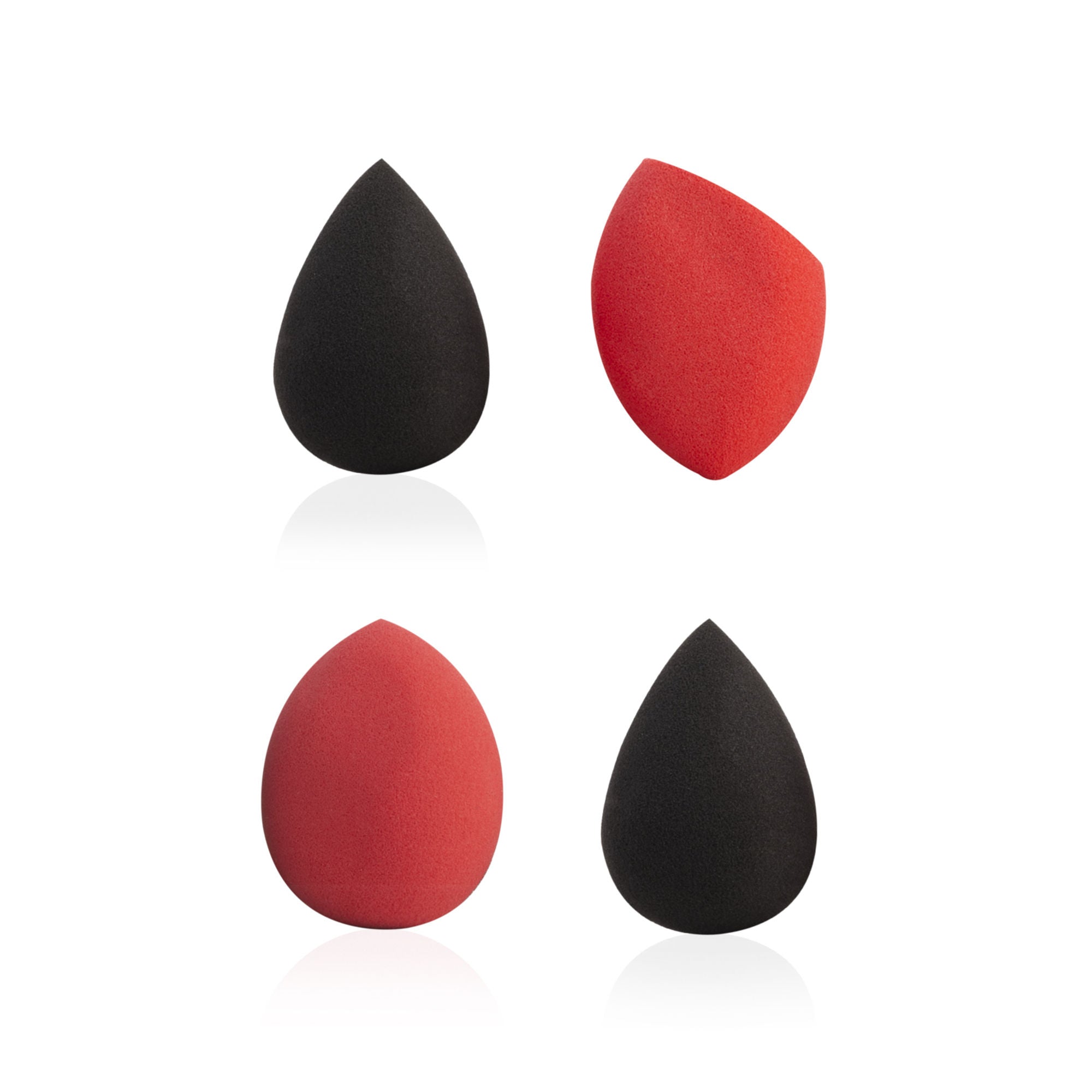 PAC Studio Beauty Blender Sponge (Mini) (4 Pcs) (Red + Black) (Mix)