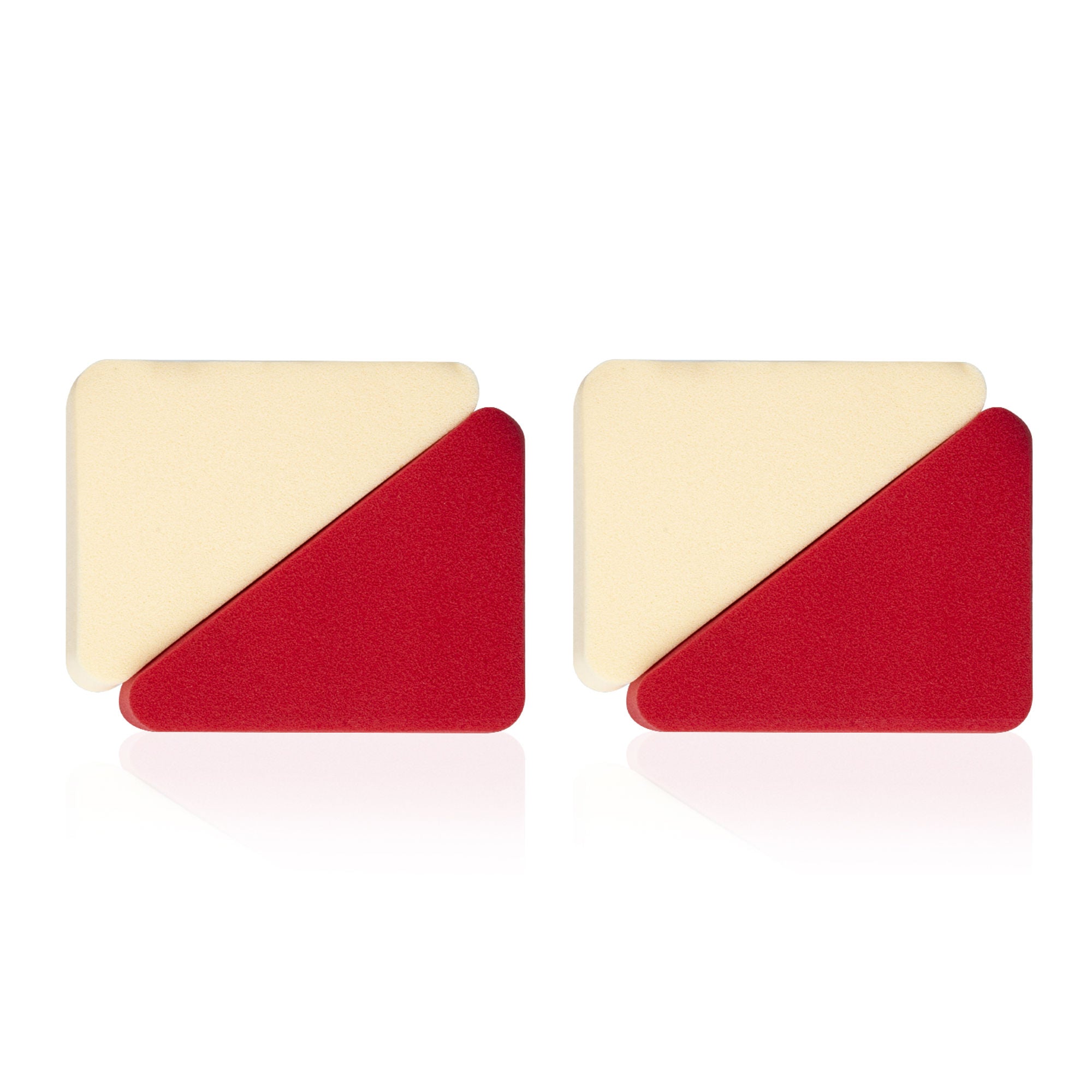 PAC Studio Pressed Sponge ( Triangle ) (Red-Cream)