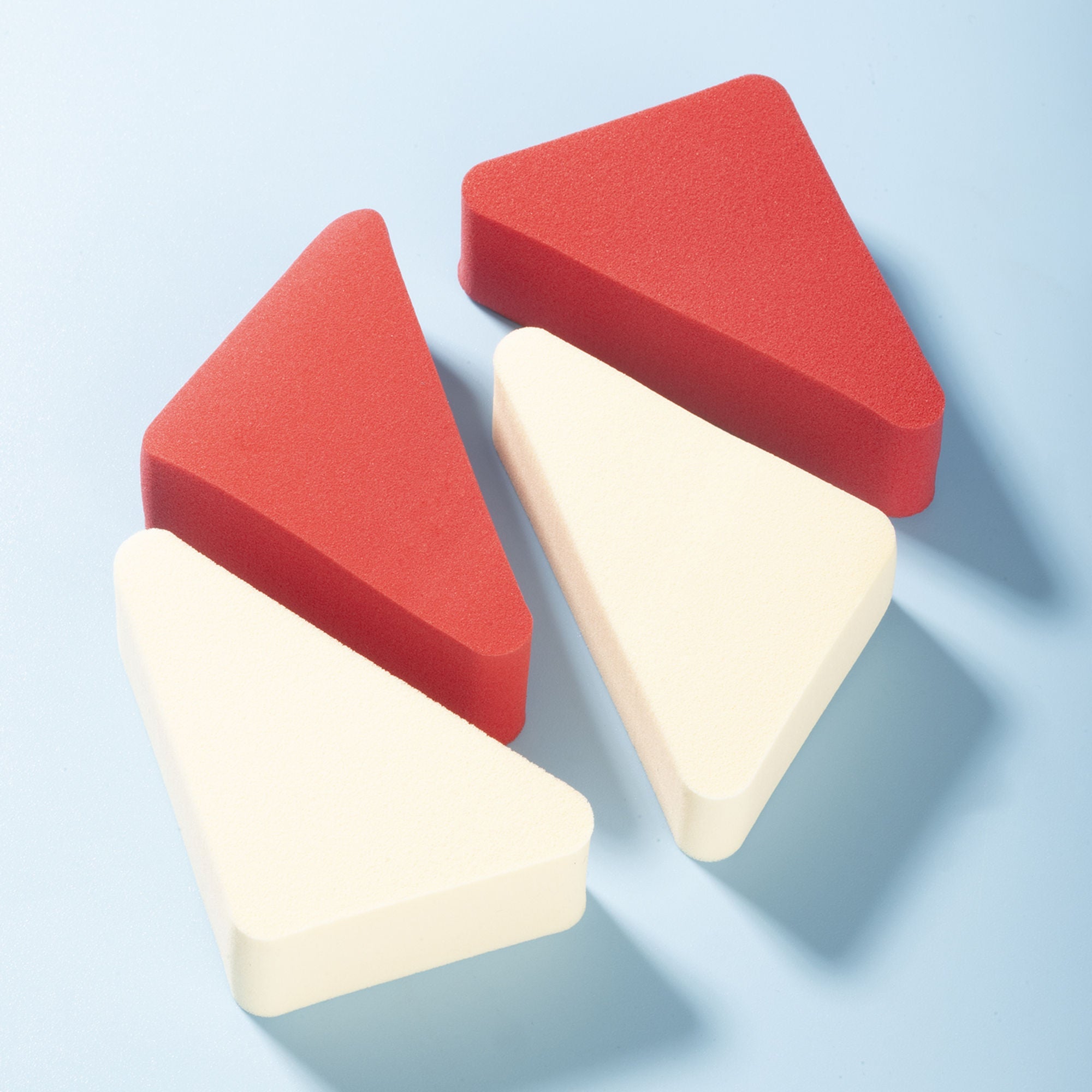 PAC Studio Pressed Sponge ( Triangle ) (Red-Cream)