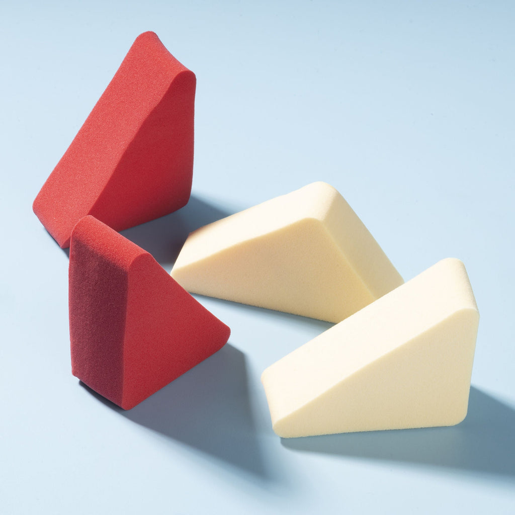 PAC Studio Pressed Sponge ( Triangle ) (Red-Cream)