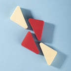 PAC Studio Pressed Sponge ( Triangle ) (Red-Cream)