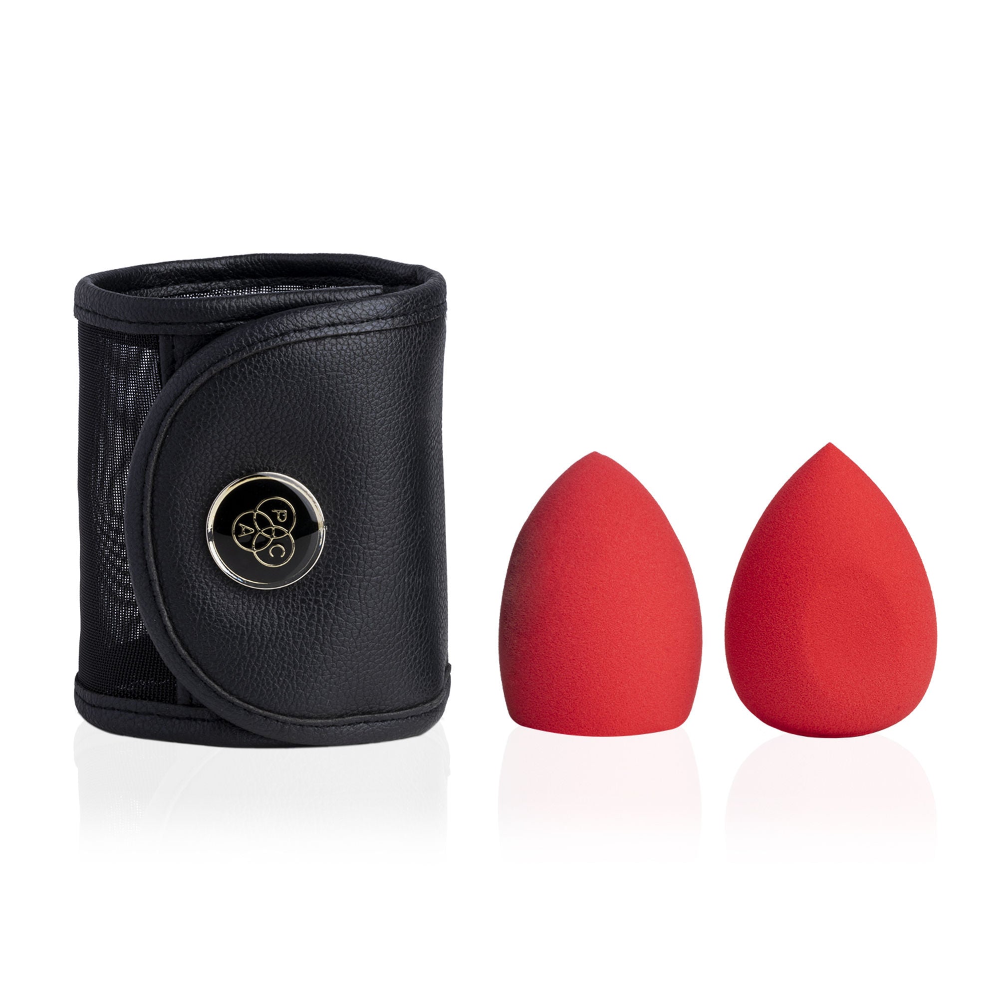 PAC Studio Ultimate Beauty Blender Sponge Red - Durable, Multi-Functional, Low Absorption, Breathable Pouch