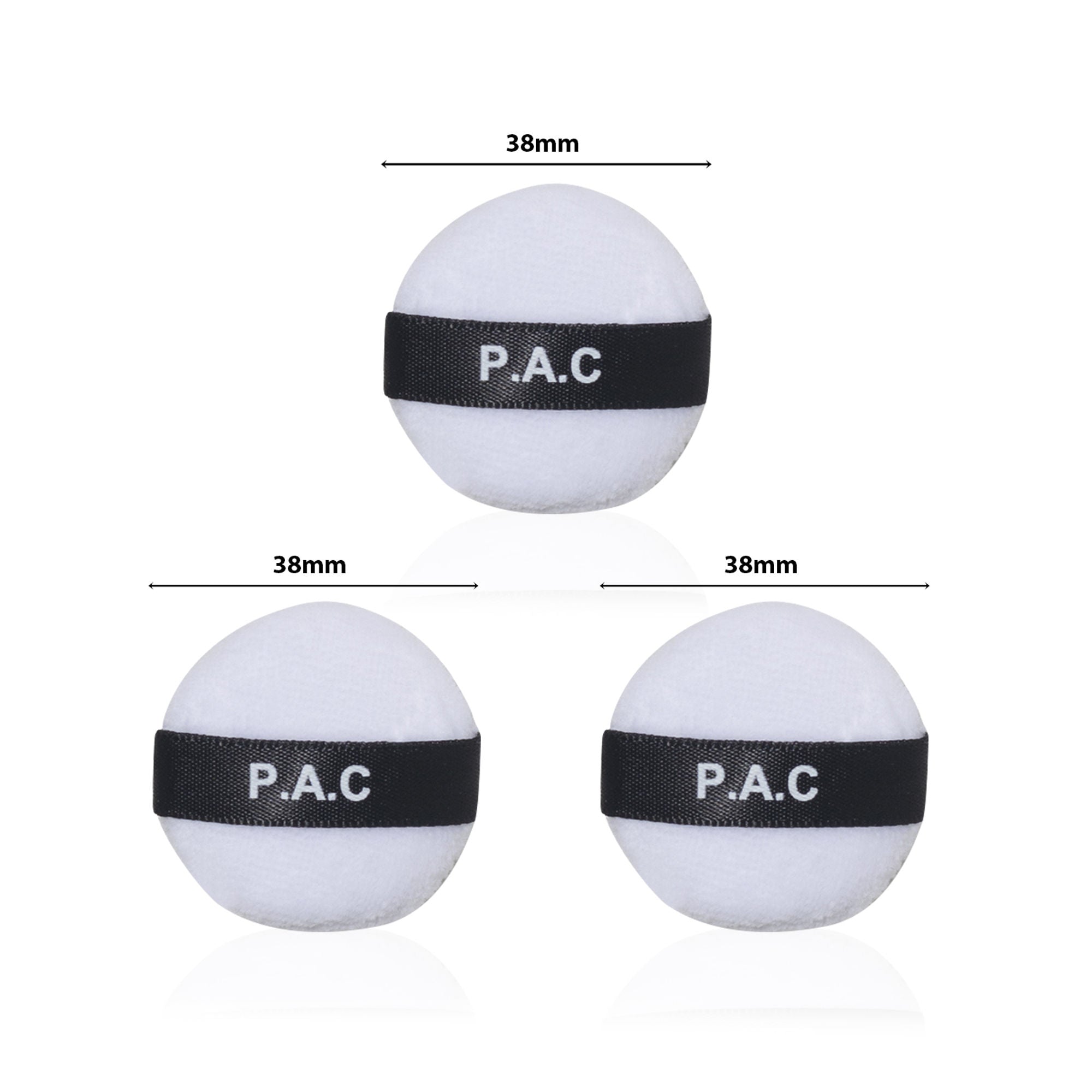 Pac Mini Cotton Puff Round White 3 Pcs