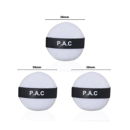 PAC Studio Mini Cotton Puff Round White 3 Pcs