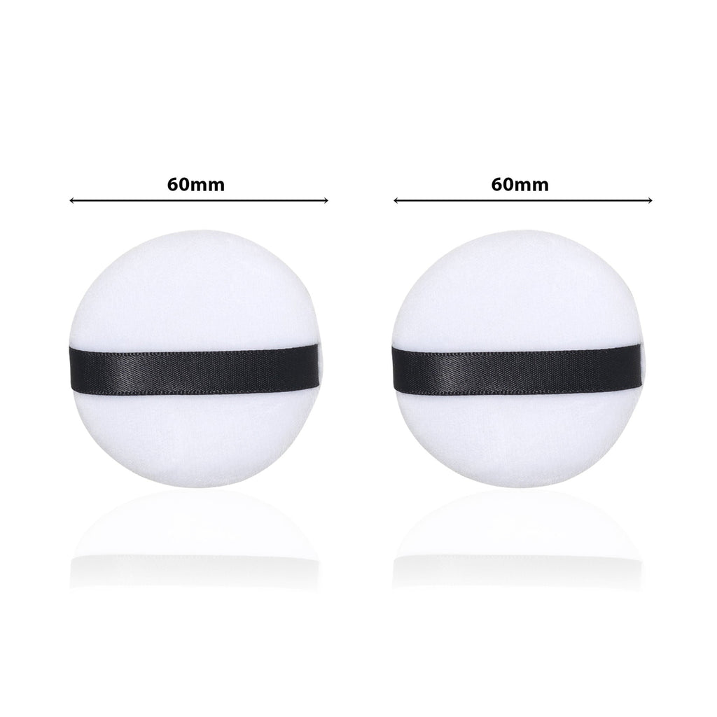 PAC Medium Cotton Round Puff - White 2 Pc