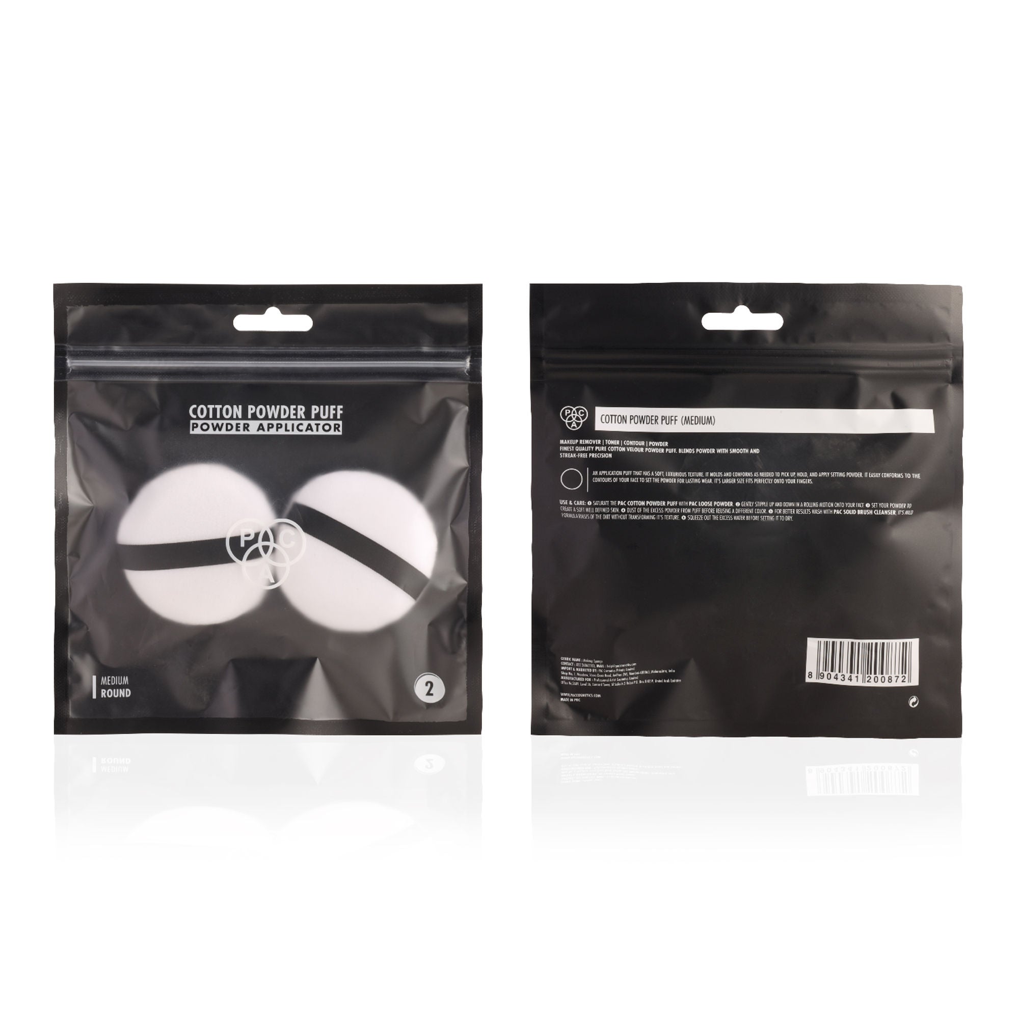 PAC Studio Medium Cotton Round Puff - White 2 Pc - Distacart