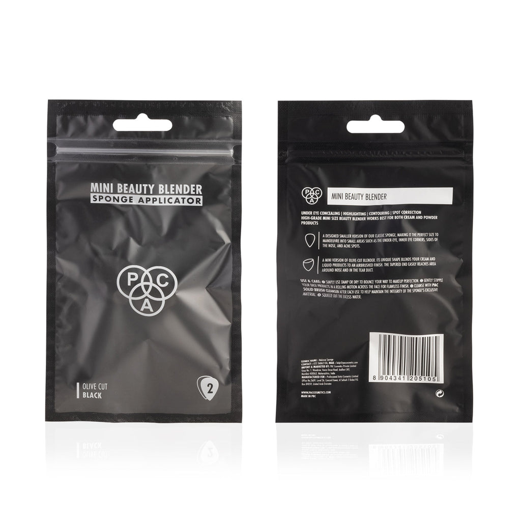 PAC Studio Mini Sponge Set Water Drop Olive Cut - Black - Distacart