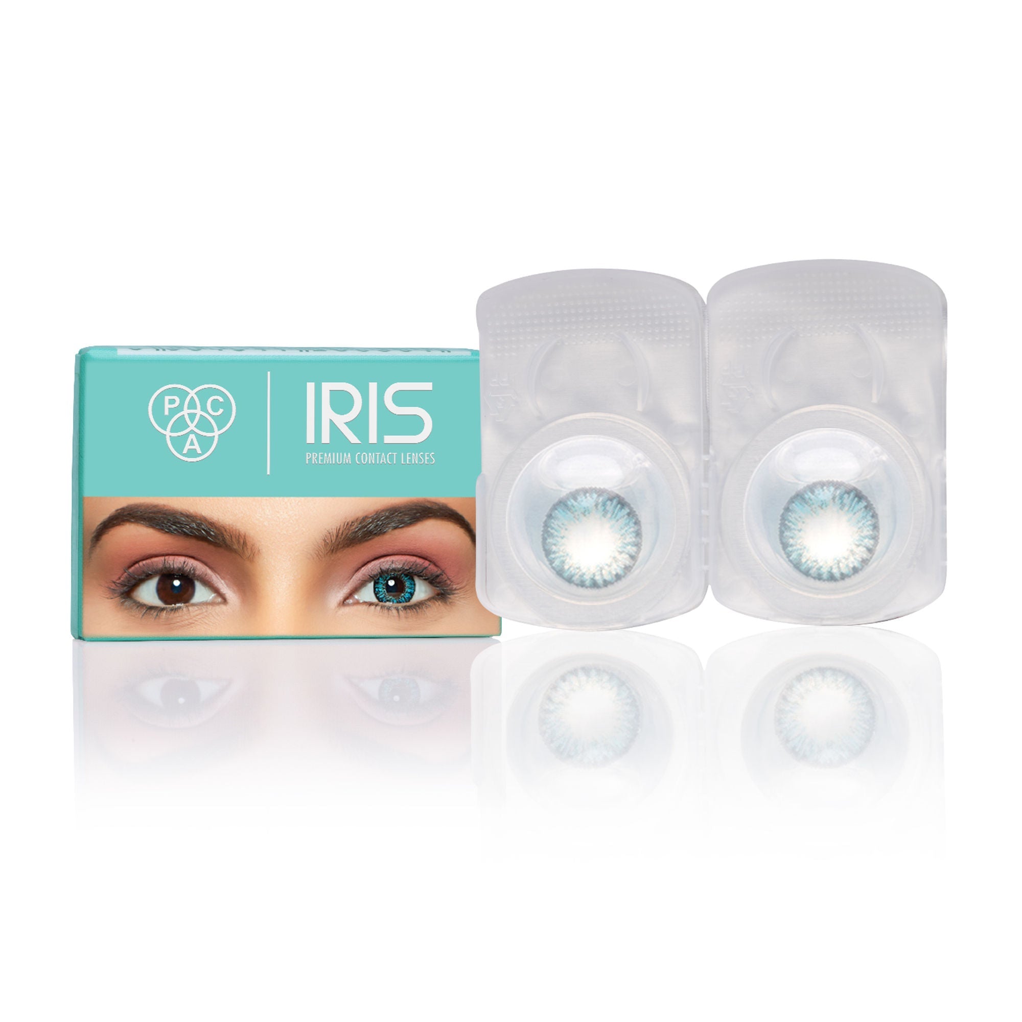 PAC Studio IRIS Premium Contact Lenses Turquoise - Comfortable Natural Looking, 1 Day Wear, Non-Irritating - Distacart