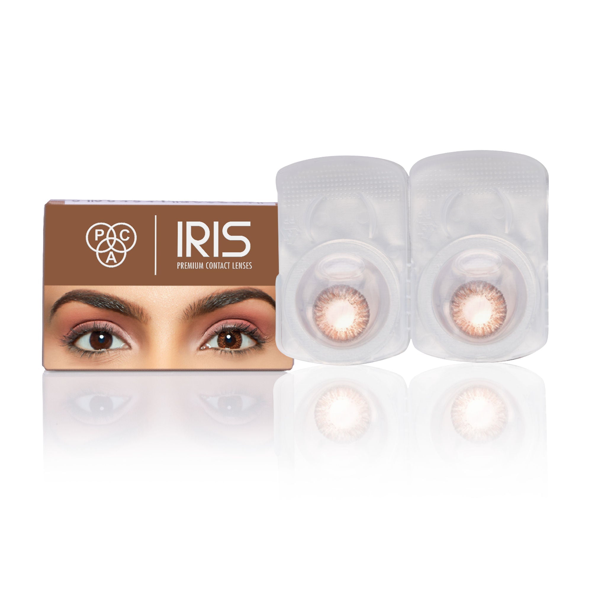 PAC Studio IRIS Premium Contact Lenses Brown - Comfortable Natural Looking, 1 Day Wear, Non-Irritating - Distacart